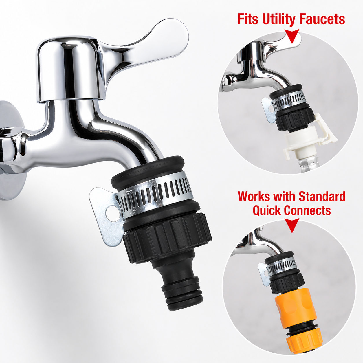 Universal Clamp-On Faucet Adapter