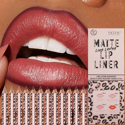 All-Day Matte Smudge-Proof Nude Lip Liner Set with True-Color Formula💄(🔥 Last Day Buy 1 Get 1 FREE)