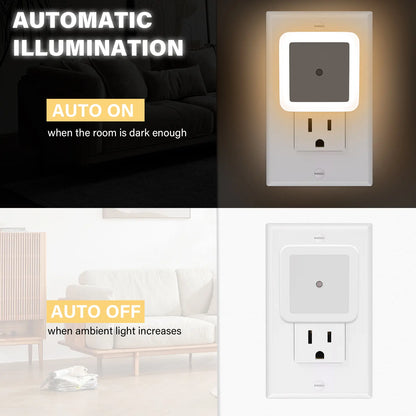 Plug-In LED Night Lights with Dusk-to-Dawn Sensor | Belomontor