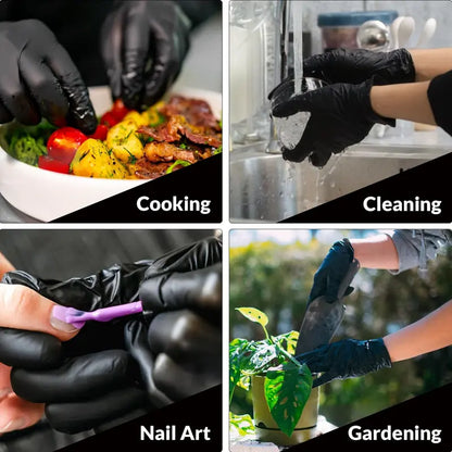 Thin Gloves Rip Fast. These Heavy-Duty Black Nitrile Gloves Hold Up.