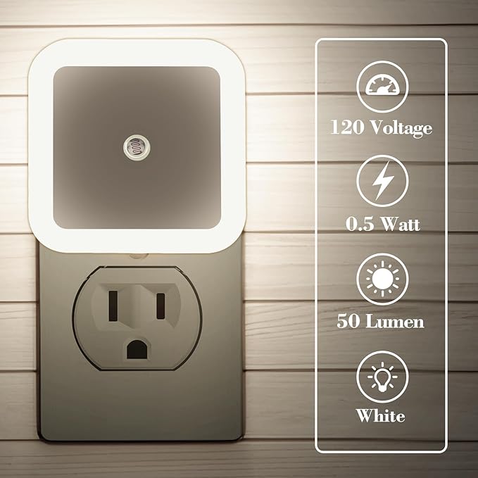 Plug-In LED Night Lights with Dusk-to-Dawn Sensor | Belomontor
