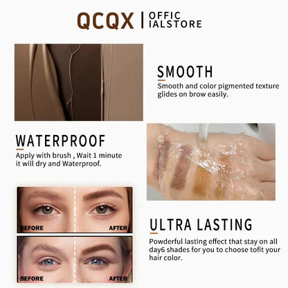 Last Day Buy 1 Get 1 FREE | Waterproof 3D Eyebrow Dye Cream for Fuller-Looking Brows in Minutes