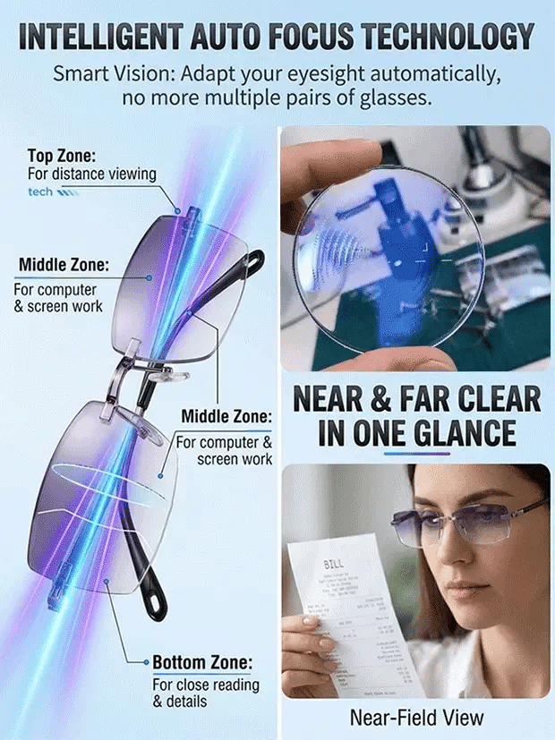 🔥Last Day BUY 1 GET 1 FREE EACH $9.49 ONLY🔥Smart Zoom Diamond-Cut Reading Glasses