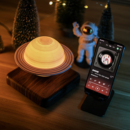 The Levitating Saturn: 360° Floating Bluetooth Speaker & Lamp