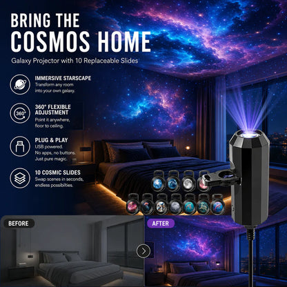 💡Belomontor® Plug-and-Play HD Galaxy & Ocean Projector Night Light🥳50,000+ Happy Users