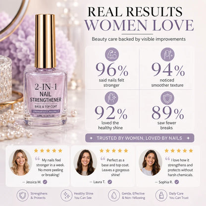 🔥Last Day Buy 1 Get 1 Free $ 9.99 Each🔥✨Lilac Glossy Mirror Nail Strengthener