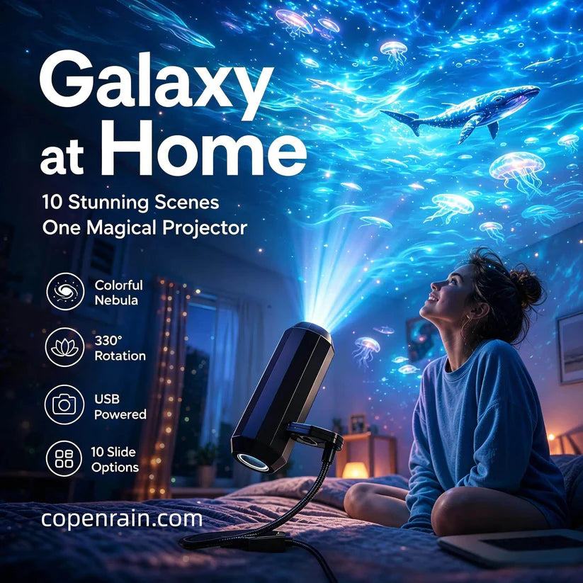 💡Belomontor® Plug-and-Play HD Galaxy & Ocean Projector Night Light🥳50,000+ Happy Users