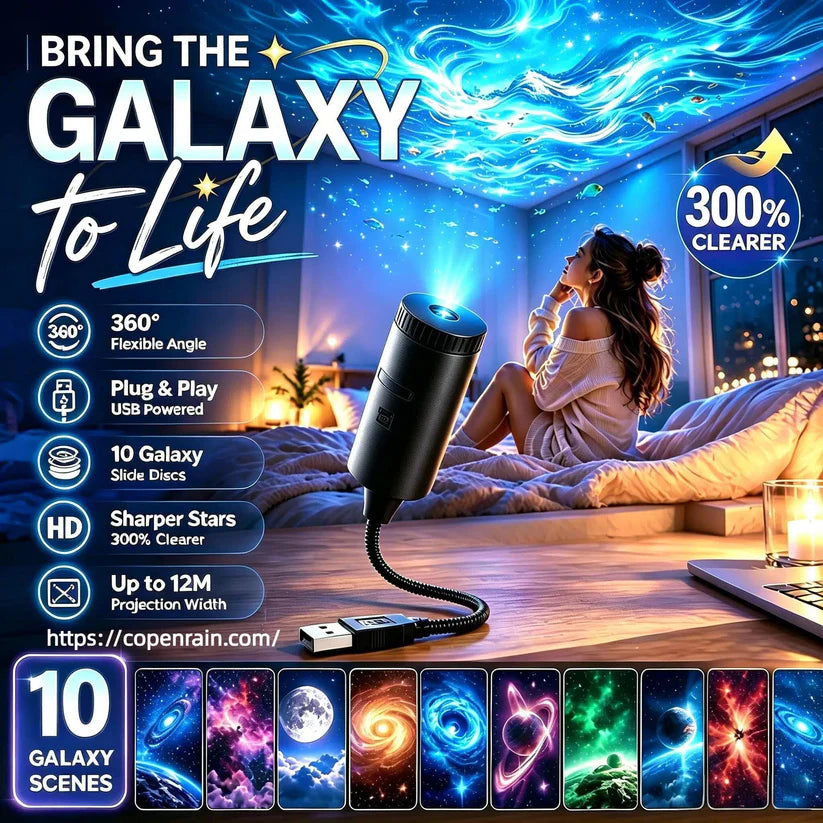 💡Belomontor® Plug-and-Play HD Galaxy & Ocean Projector Night Light🥳50,000+ Happy Users