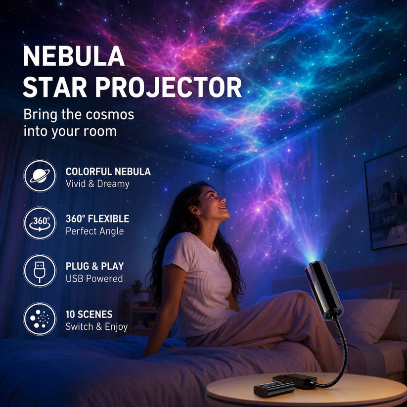 💡Belomontor® Plug-and-Play HD Galaxy & Ocean Projector Night Light🥳50,000+ Happy Users