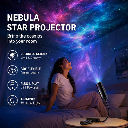 💡Belomontor® Plug-and-Play HD Galaxy & Ocean Projector Night Light🥳50,000+ Happy Users