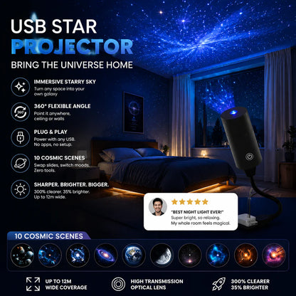 💡Belomontor® Plug-and-Play HD Galaxy & Ocean Projector Night Light🥳50,000+ Happy Users