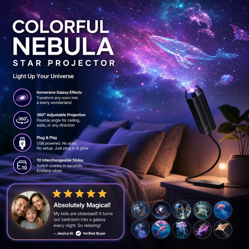 💡Belomontor® Plug-and-Play HD Galaxy & Ocean Projector Night Light🥳50,000+ Happy Users