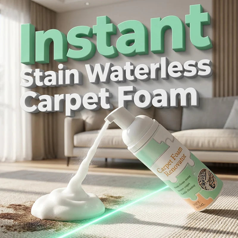 🔥Limited Time Promotion 50% OFF🔥Waterless Carpet Foam Stain Remover with Towel
