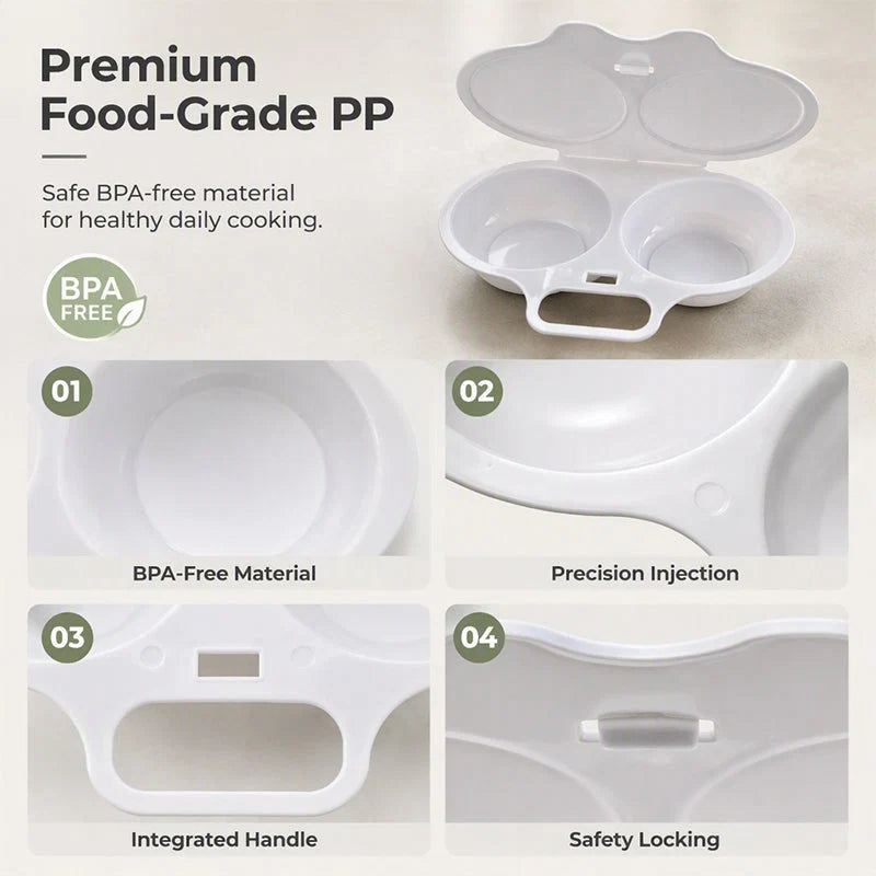 🔥Last Day Buy 1 Get 1 FREE🔥Microwave Egg Poacher with Lid & Handle